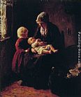 Bernard Jean Corneille Pothast Canvas Paintings - The New Baby